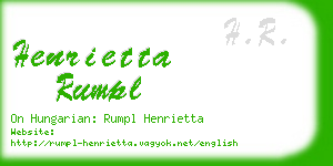 henrietta rumpl business card